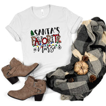 Load image into Gallery viewer, Santa's Favorite Nurse - Short Sleeve Tee - Unisex