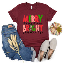 Load image into Gallery viewer, Merry Teacher Bright Students - Short Sleeve Tee - Unisex