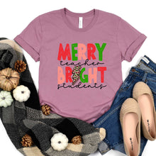 Load image into Gallery viewer, Merry Teacher Bright Students - Short Sleeve Tee - Unisex