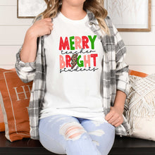 Load image into Gallery viewer, Merry Teacher Bright Students - Short Sleeve Tee - Unisex