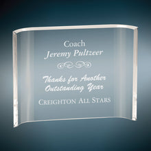 Load image into Gallery viewer, Personalized Clear Acrylic Award
