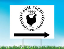 Load image into Gallery viewer, Farm Fresh Eggs Yard Sign