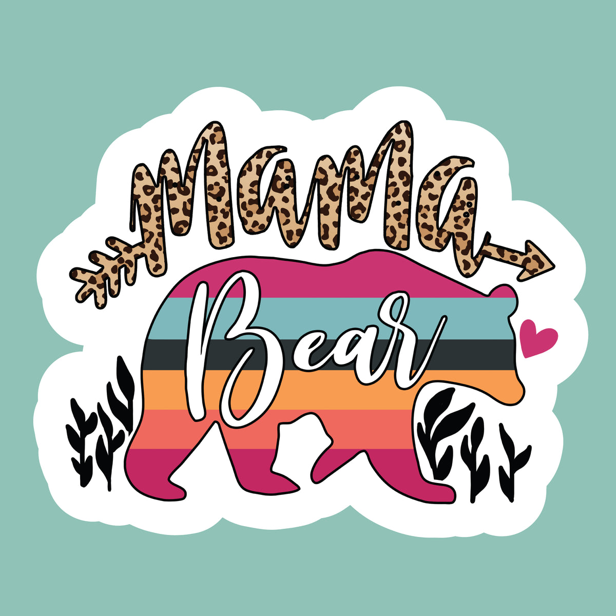 Mama Bear Sticker Fire And Light Graphics 6035