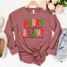 Load image into Gallery viewer, Merry Teacher Bright Students - Long Sleeve Tee - Unisex