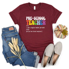 Load image into Gallery viewer, Preschool Teacher Definition - Short Sleeve Tee - Unisex