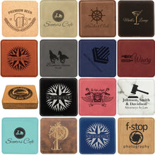 Load image into Gallery viewer, Square Leatherette Coasters