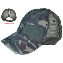 Load image into Gallery viewer, Ponytail Trucker Hat with Engraved Patch