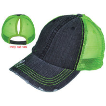 Load image into Gallery viewer, Ponytail Trucker Hat with Engraved Patch