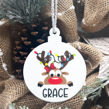 Load image into Gallery viewer, Peek-a-Boo Reindeer Ornament