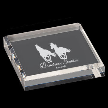 Clear Acrylic Paperweight - 3 3/4