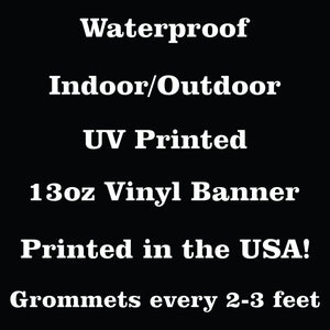Custom Vinyl Banner | Indoor/Outdoor | Free Grommets | Birthday | Graduation | Parties | Corporate | Logo | Full Color