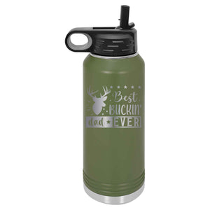 Best Buckin' Dad | Polar Camel | Insulated Water Bottle (2 Sizes & 17 Colors)