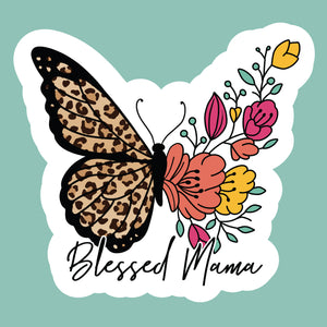Blessed Mama Butterfly Sticker