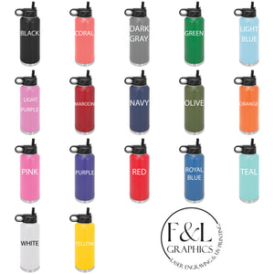 Football Flag | Polar Camel | Insulated Water Bottle (2 Sizes & 17 Colors)