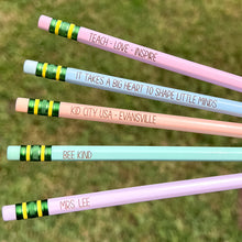 Load image into Gallery viewer, Individual | Pastel Ticonderoga Pencils | Engraved | Personalized
