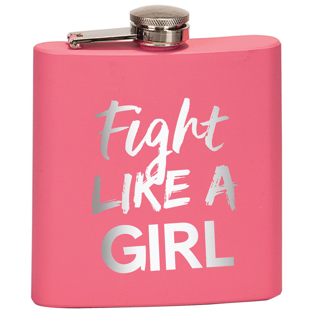 6 oz. Matte Pink Stainless Steel Flask | Engraved