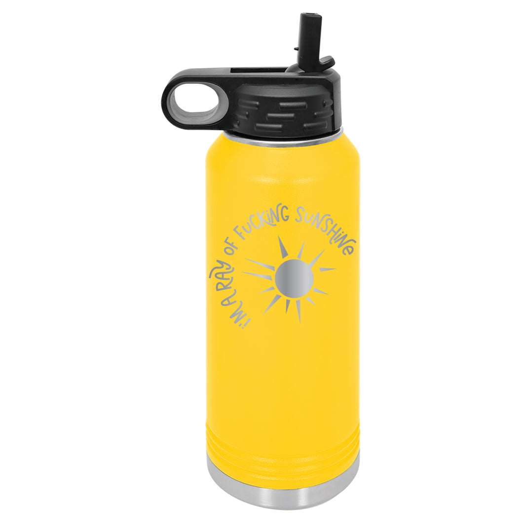 I'm a Ray of Fucking Sunshine | Polar Camel | Insulated Water Bottle (2 Sizes & 17 Colors)