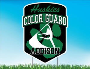 Huskies Color Guard Yard Sign