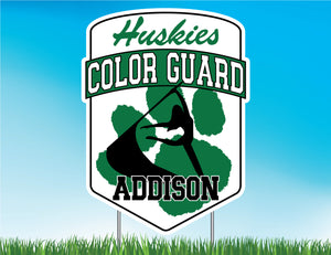 Huskies Color Guard Yard Sign