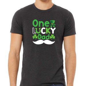 One Lucky Dad - Adult T-Shirt - Unisex