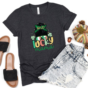 One Lucky Mama - Adult T-Shirt - Unisex