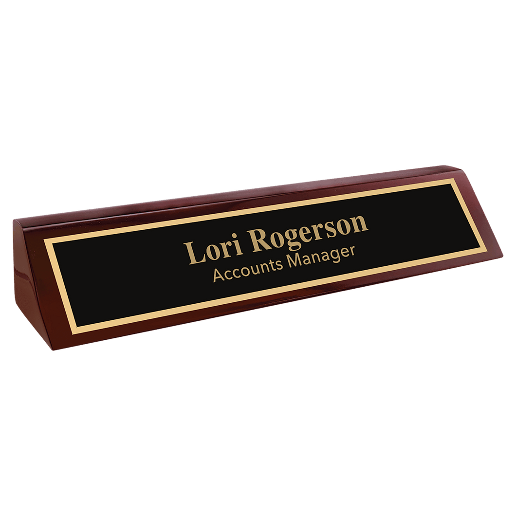 Rosewood Piano Finish Desk Wedge - 10 1/2