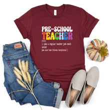 Load image into Gallery viewer, Preschool Teacher Definition - Short Sleeve Tee - Unisex
