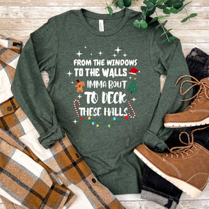 Window to Walls Deck the Halls - Long Sleeve Tee - Unisex