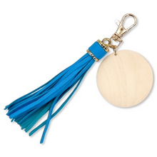 Load image into Gallery viewer, Engraved Key Ring with PU Leather Tassel

