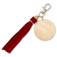 Load image into Gallery viewer, Engraved Key Ring with PU Leather Tassel
