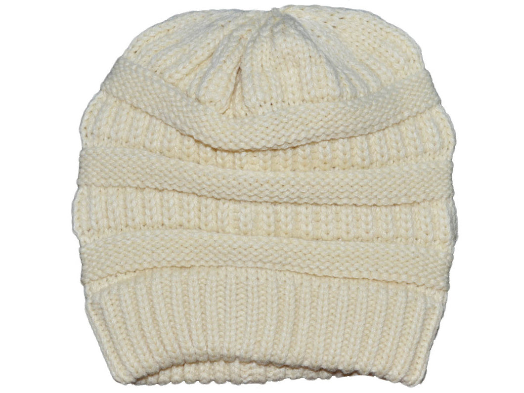 Knit Beanie with Engraved Patch