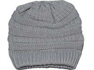 Knit Beanie with Engraved Patch