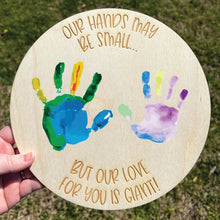 Load image into Gallery viewer, Wooden Handprint Sign
