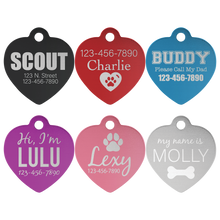 Load image into Gallery viewer, Heart Shaped Pet Tags

