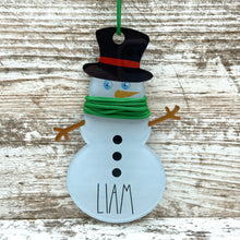 Load image into Gallery viewer, Snowman Height Ornament - Acrylic
